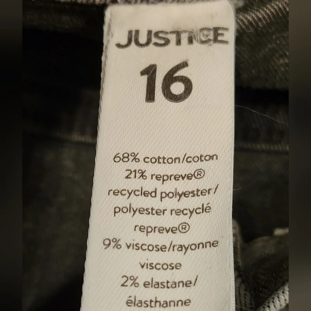 Justice Brand Gray Skinny Jeans. Girls Size 16